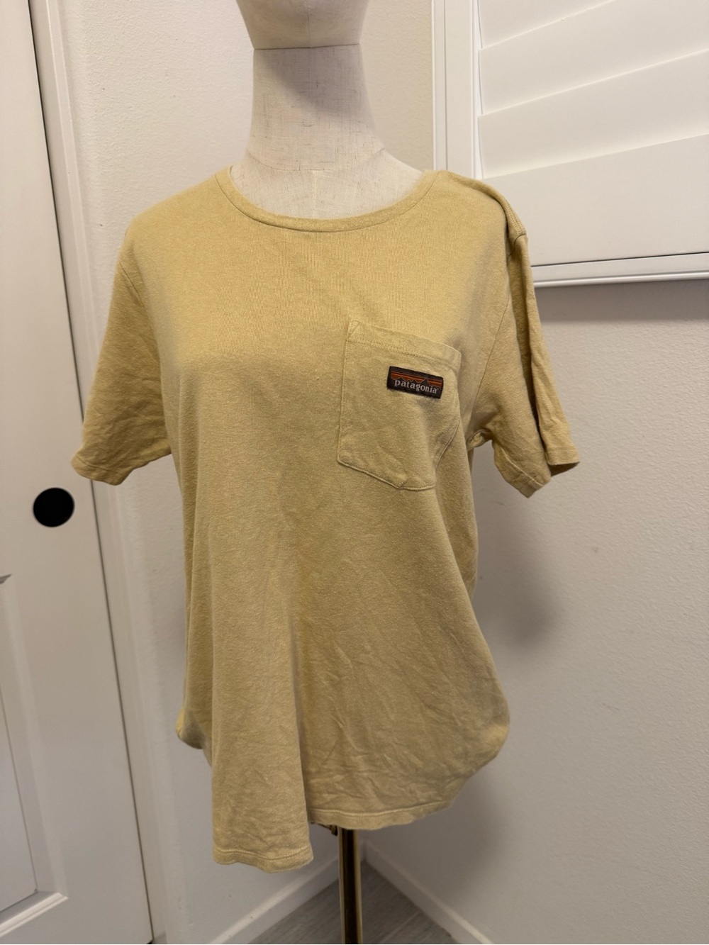 Patagonia Short Sleeve Pocket Tee in Yellow